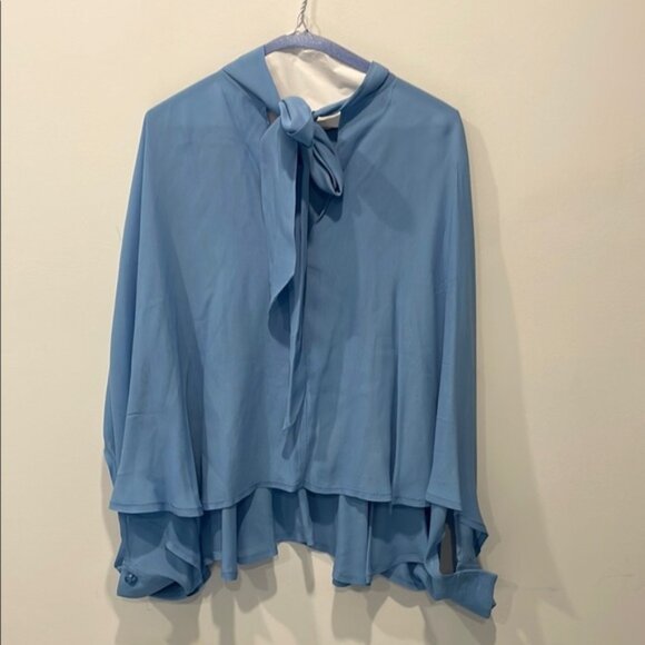 Zara sheer long sleeve oversized blouse - Picture 1 of 6
